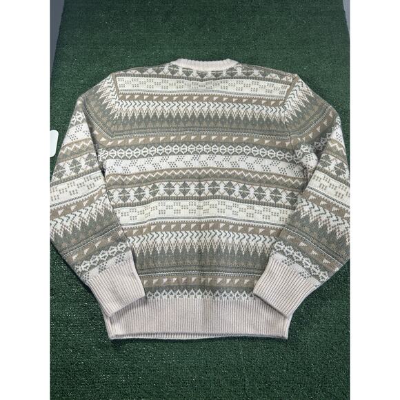 NIKE CABLE KNIT CREWNECK SWEATER MEN’S XS BEIGE LOOSE FIT - Picture 11 of 13